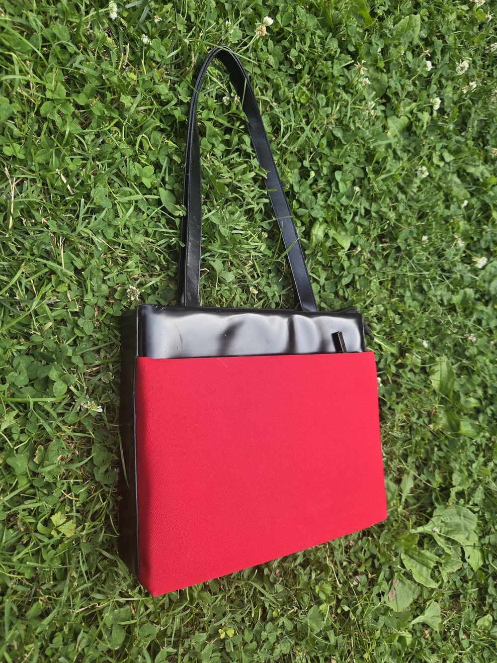 Bold Red and Black Women's Shoulder Bag
